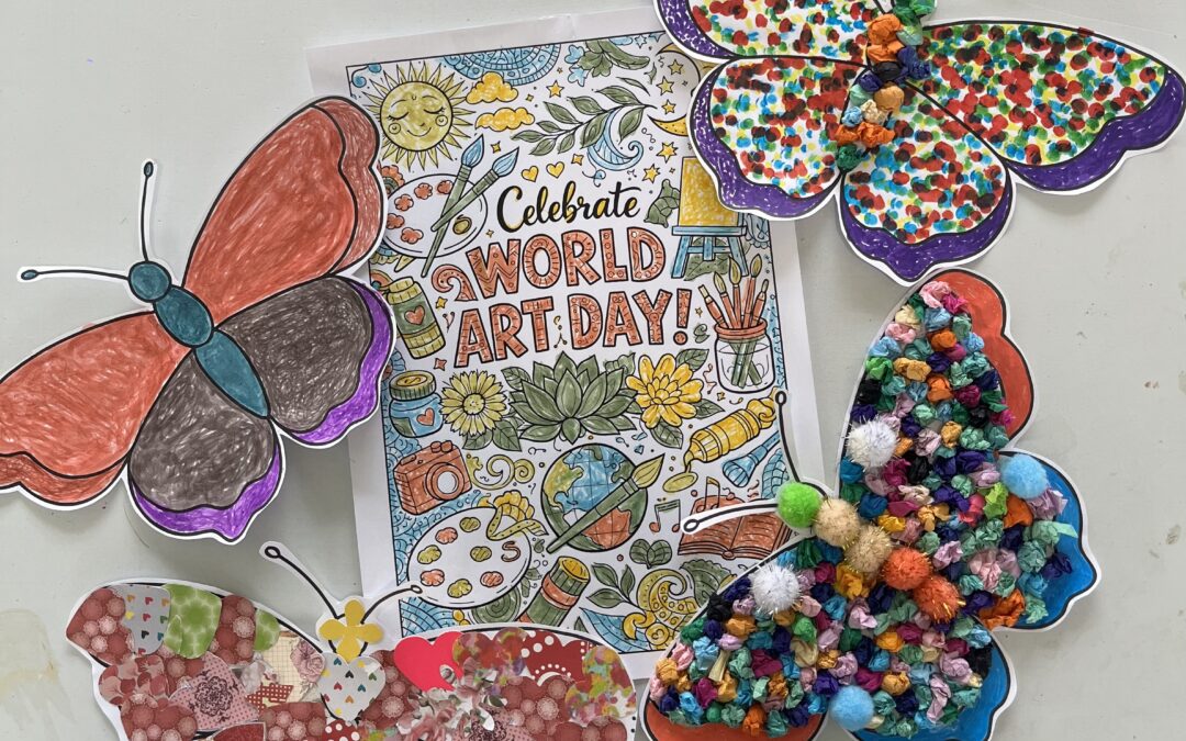 Ashley House Celebrates World Art Day with Butterfly Creations