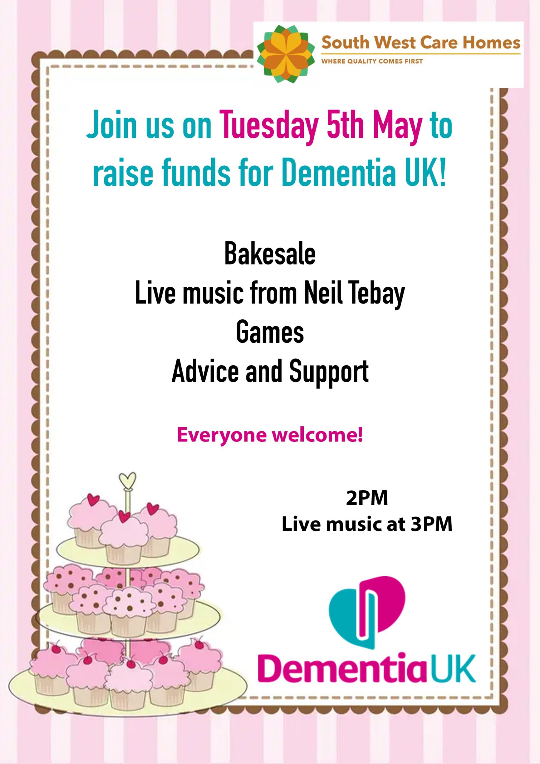 Poster for fundraiser Dementia UK Michaelstowe scaled
