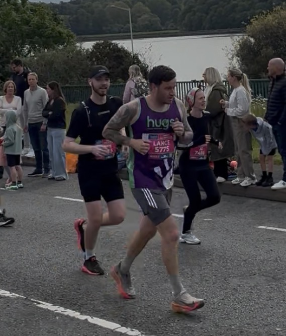Luke running in the marathon 1