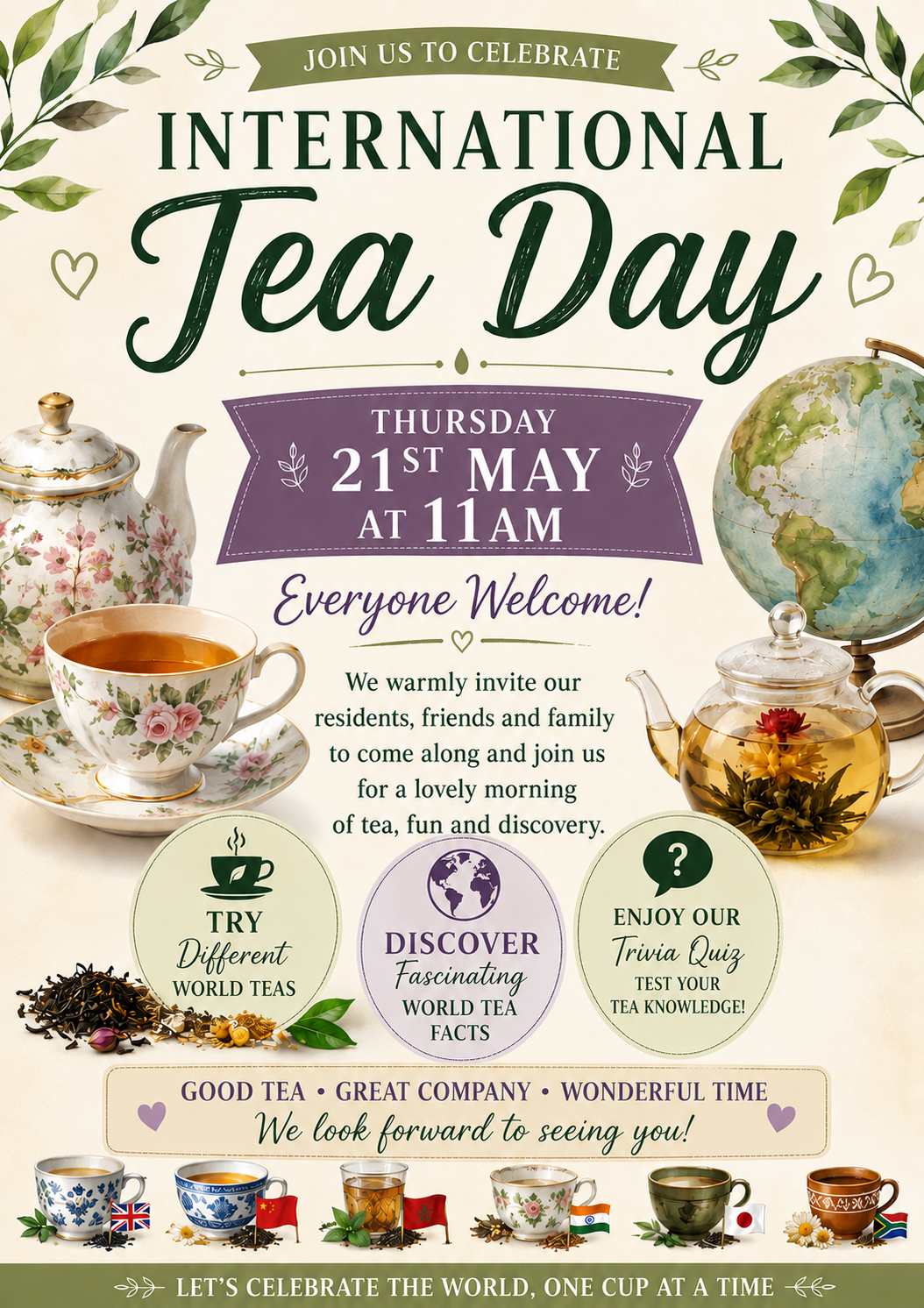 Poster for the International Tea Day event