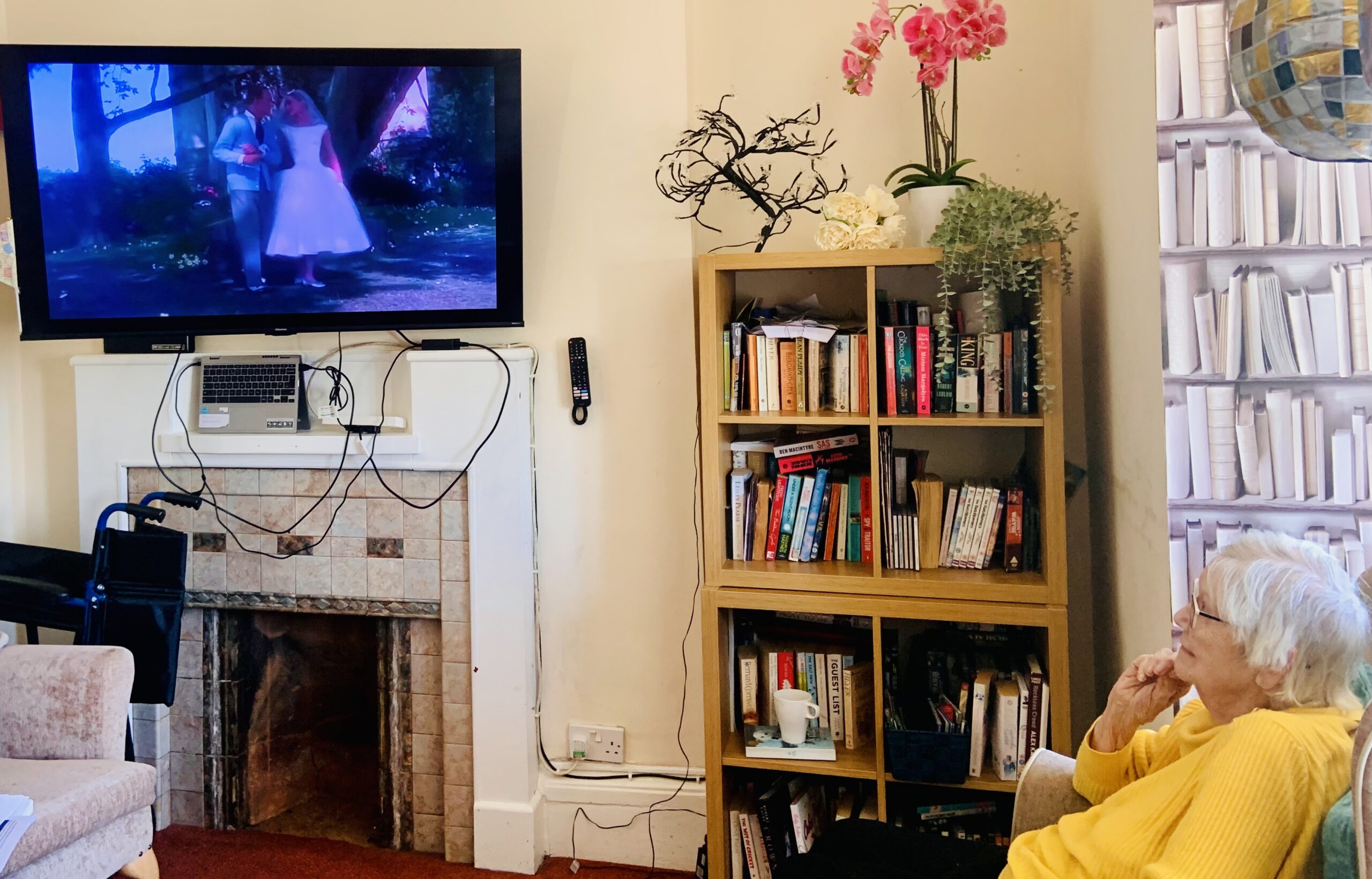Residents watching the film Charade scaled