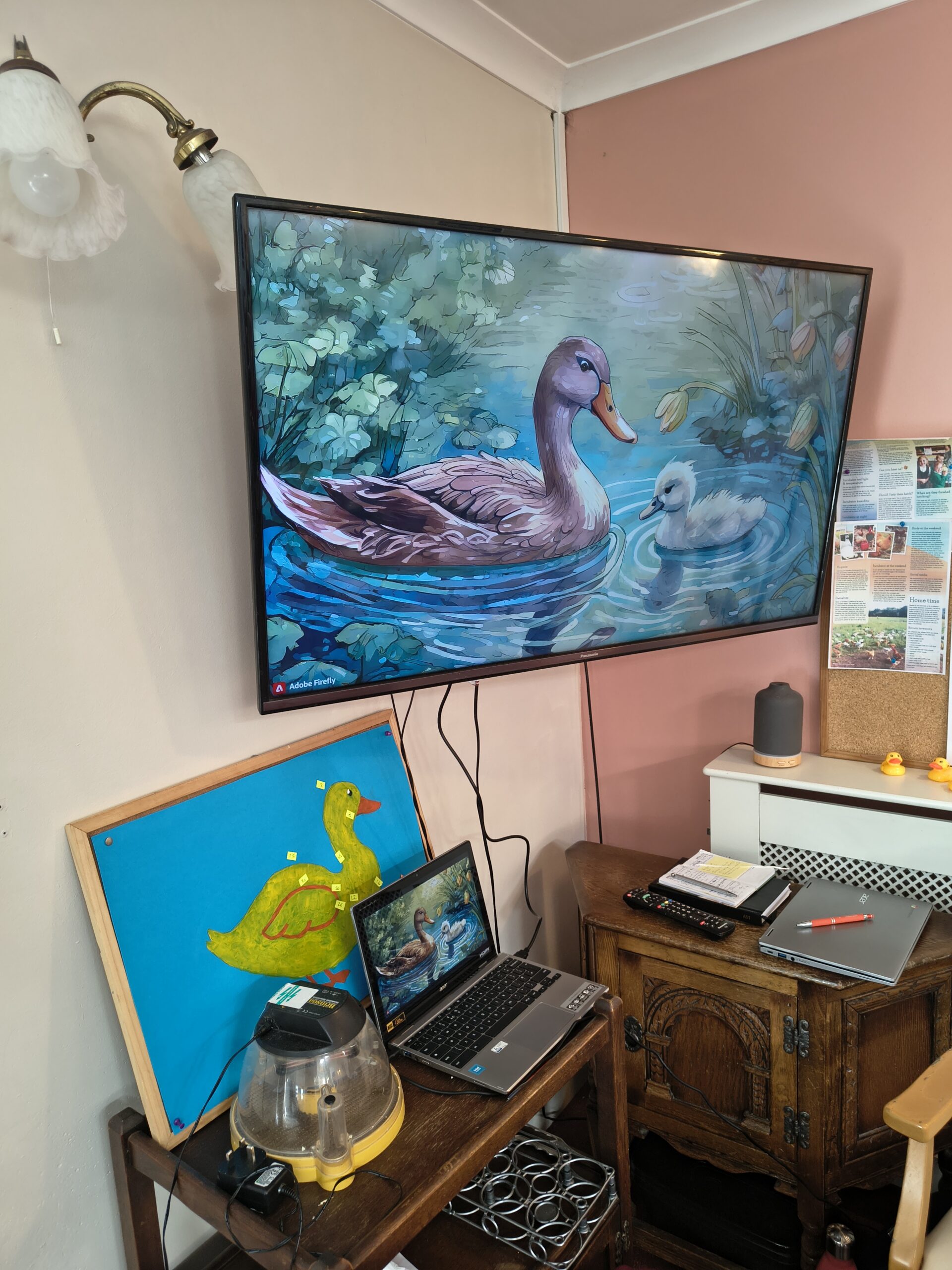 Screen showing info about the ducks scaled